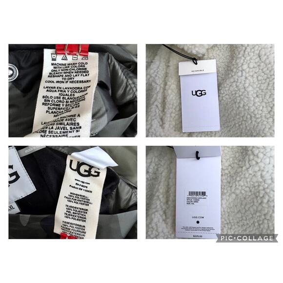 UGG NWT Camouflage Mace Reversible Sherpa Jacket Men Various - Picture 16 of 16